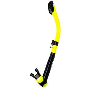 Трубка Marlin DRY LUX (прямая гофра) NEON YELLOW/BLACK